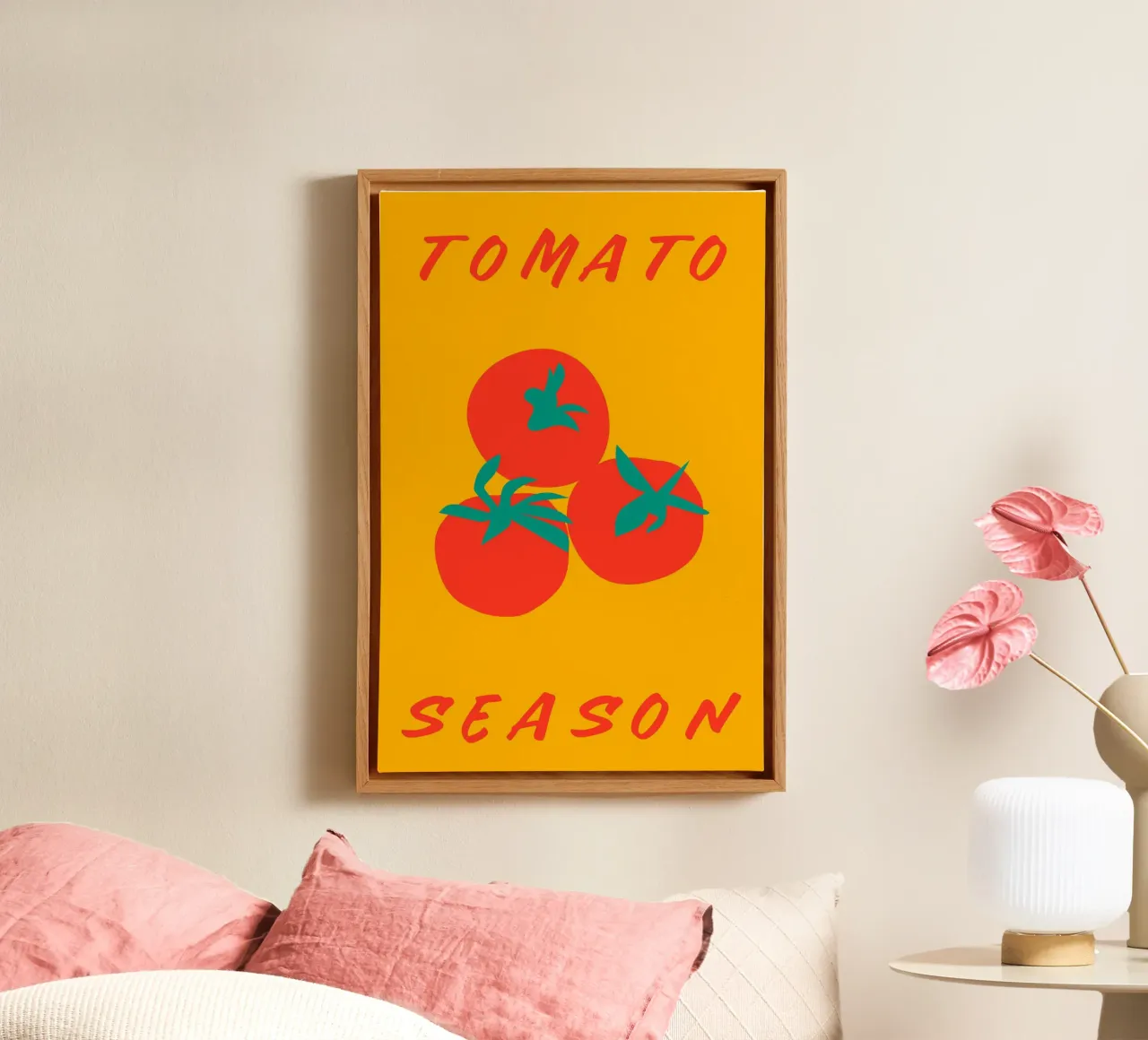 Tomato canvas met Baklijst van Mariery Young