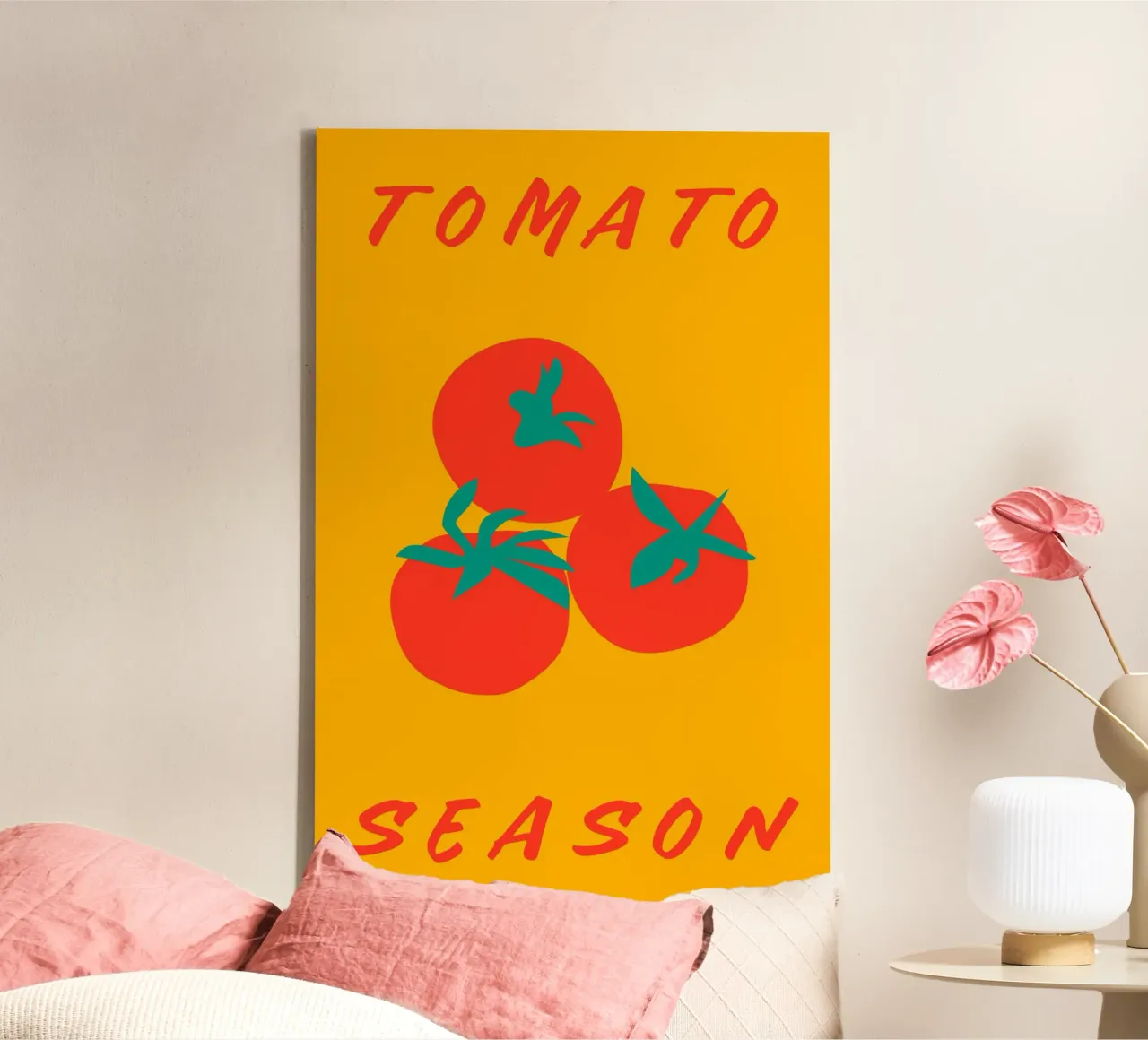 Tomato canvas met Baklijst van Mariery Young