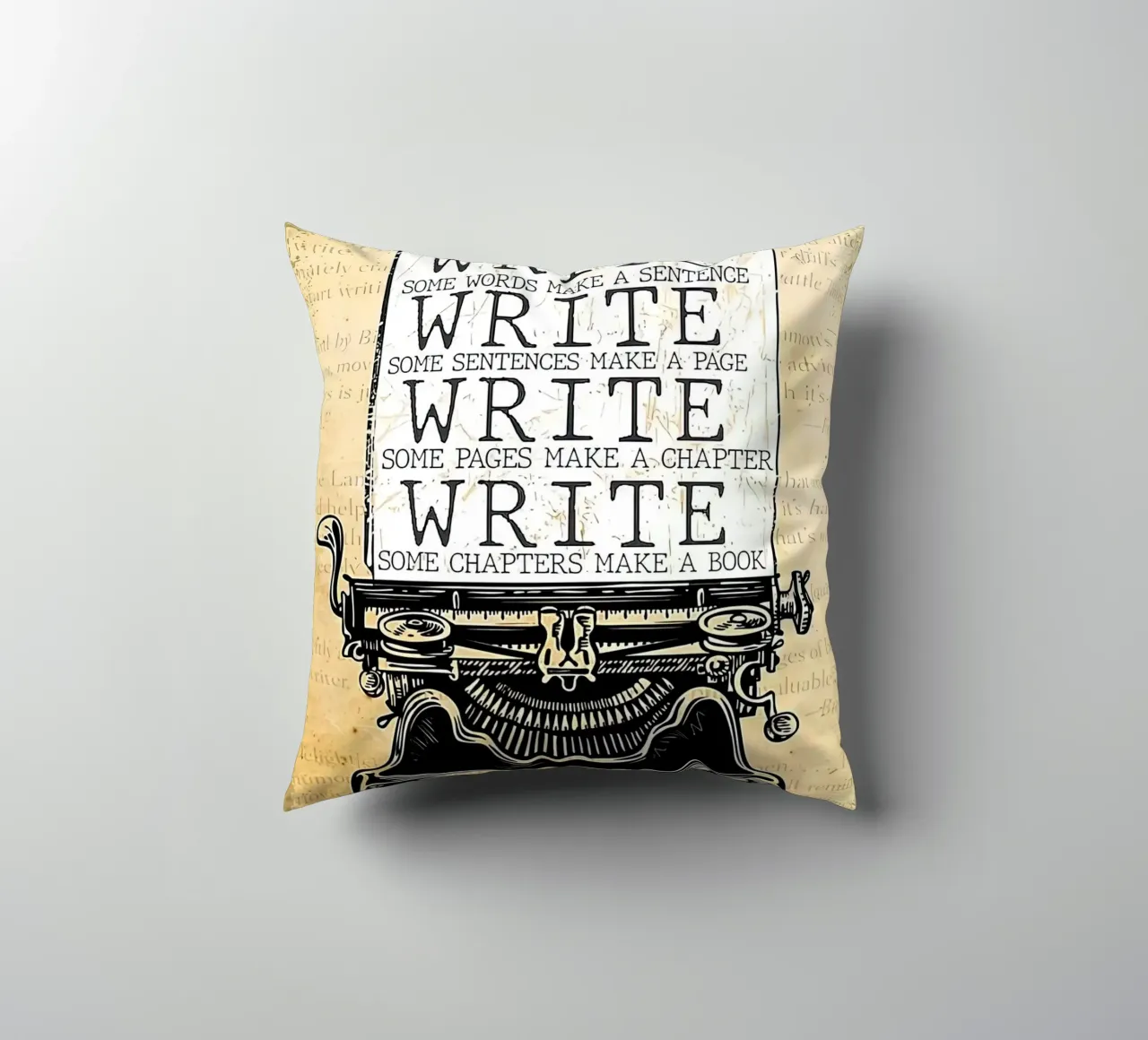 Write Some Letters Make A Word Writer decorative cushion by Aaronshop