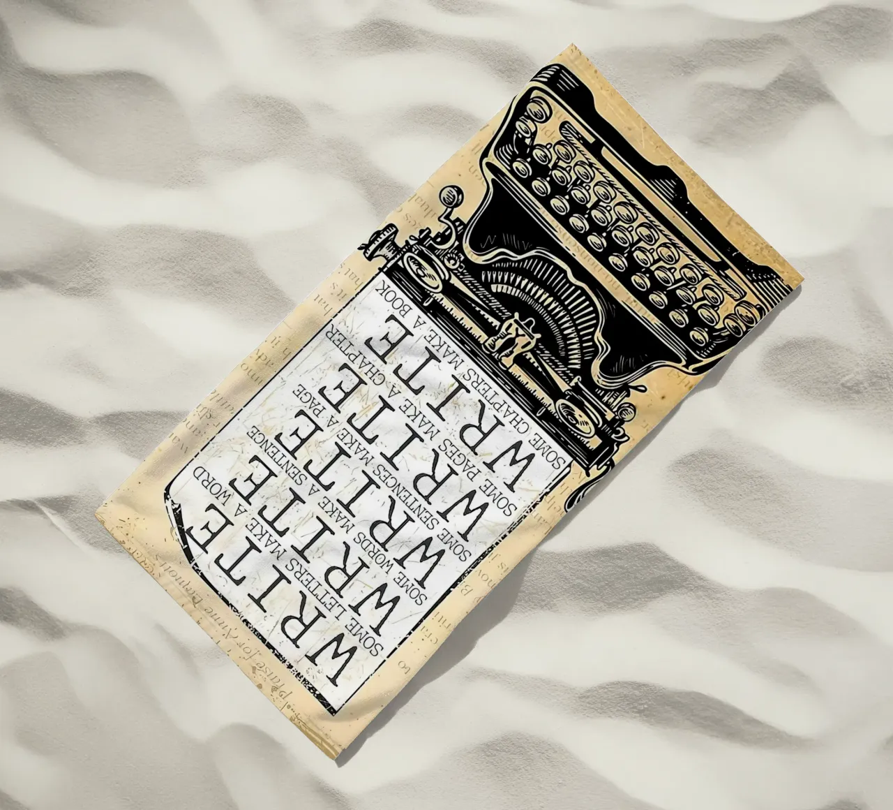 Write Some Letters Make A Word Writer beach towel by Aaronshop