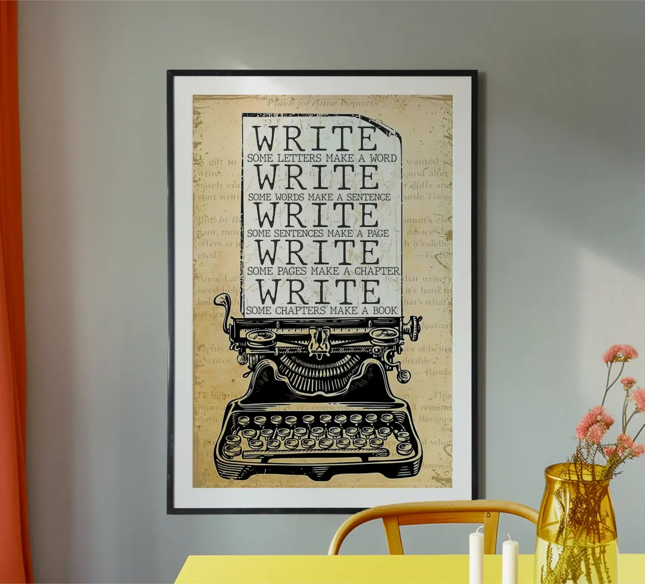 Scrivere alcune lettere Fare uno scrittore di parole poster con telaio in legno da Aaronshop