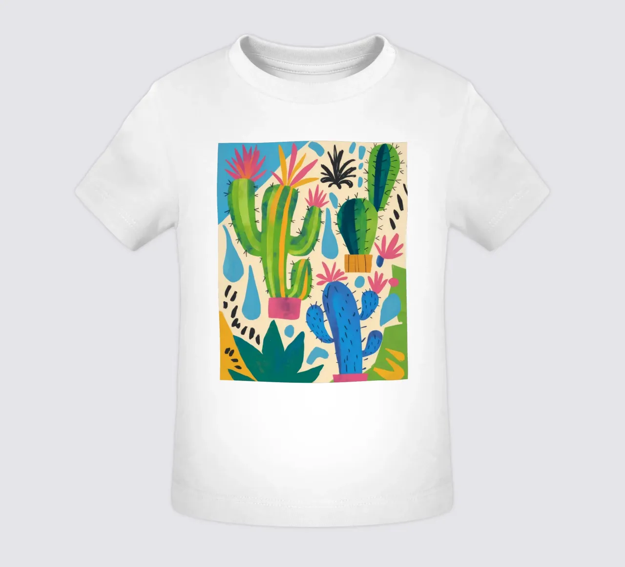 Desert Cactus Dreams baby t-shirt by Zep Layers