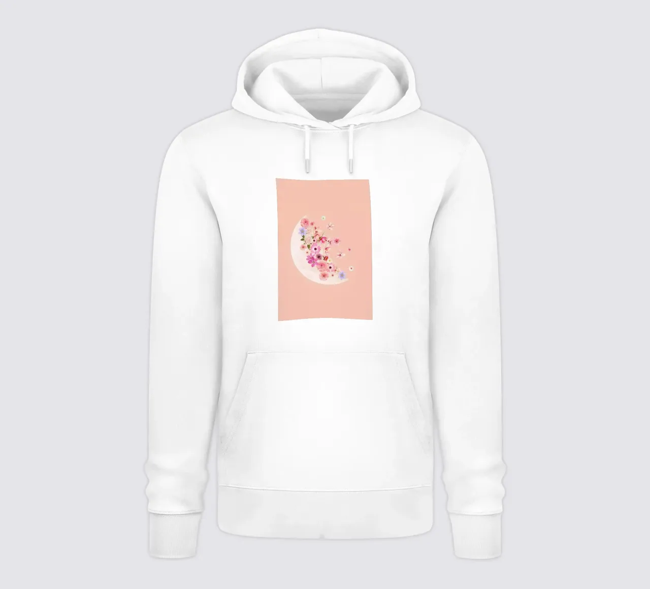 Spring Floral Moon felpa con cappuccio da cafelab