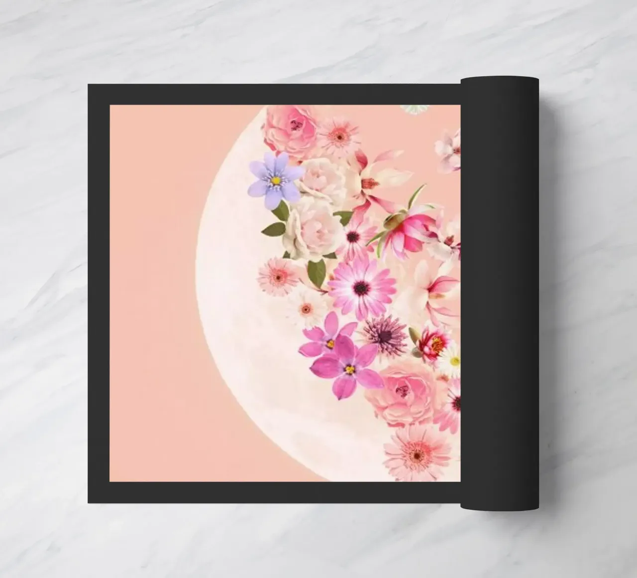 Spring Floral Moon doormat by cafelab