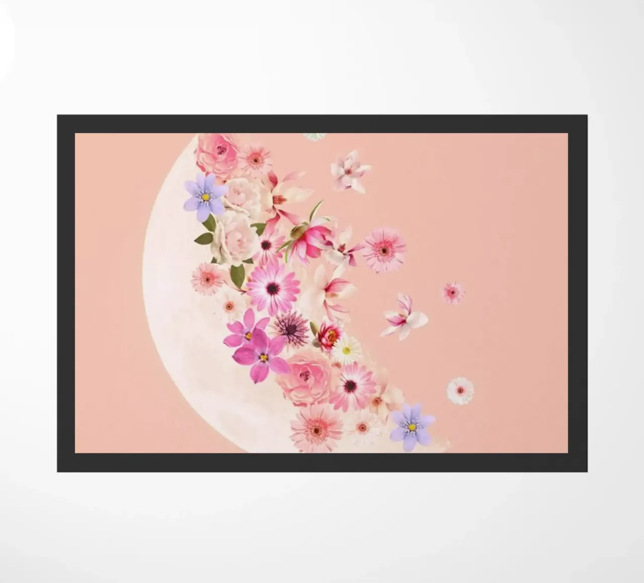 Spring Floral Moon doormat by cafelab