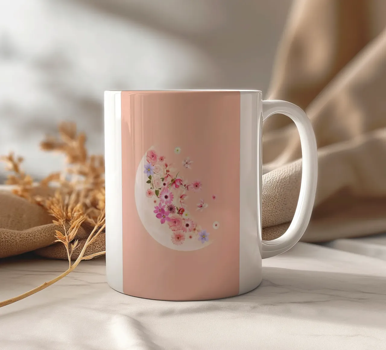 Spring Floral Moon tazza in ceramica da cafelab