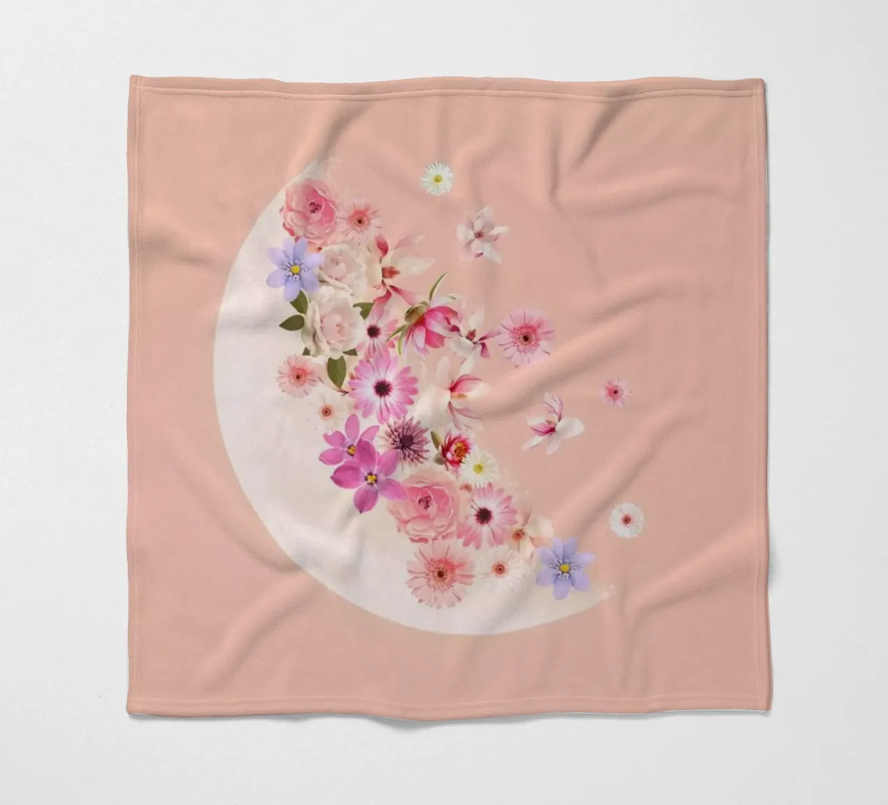 Spring Floral Moon coperta in pile da cafelab