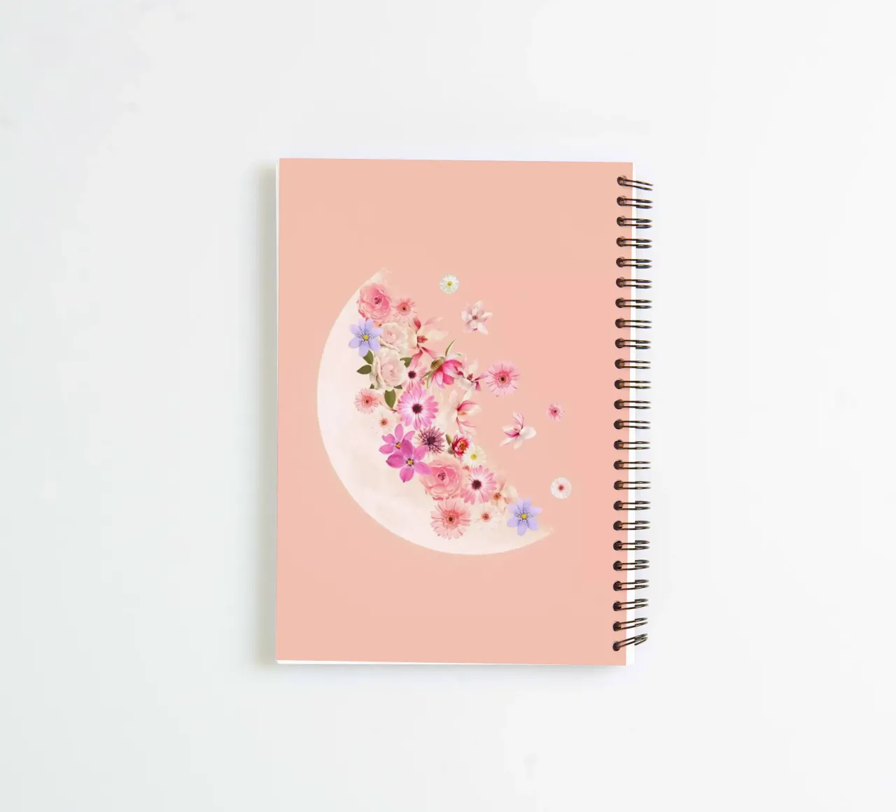 Spring Floral Moon spiral notebook by cafelab