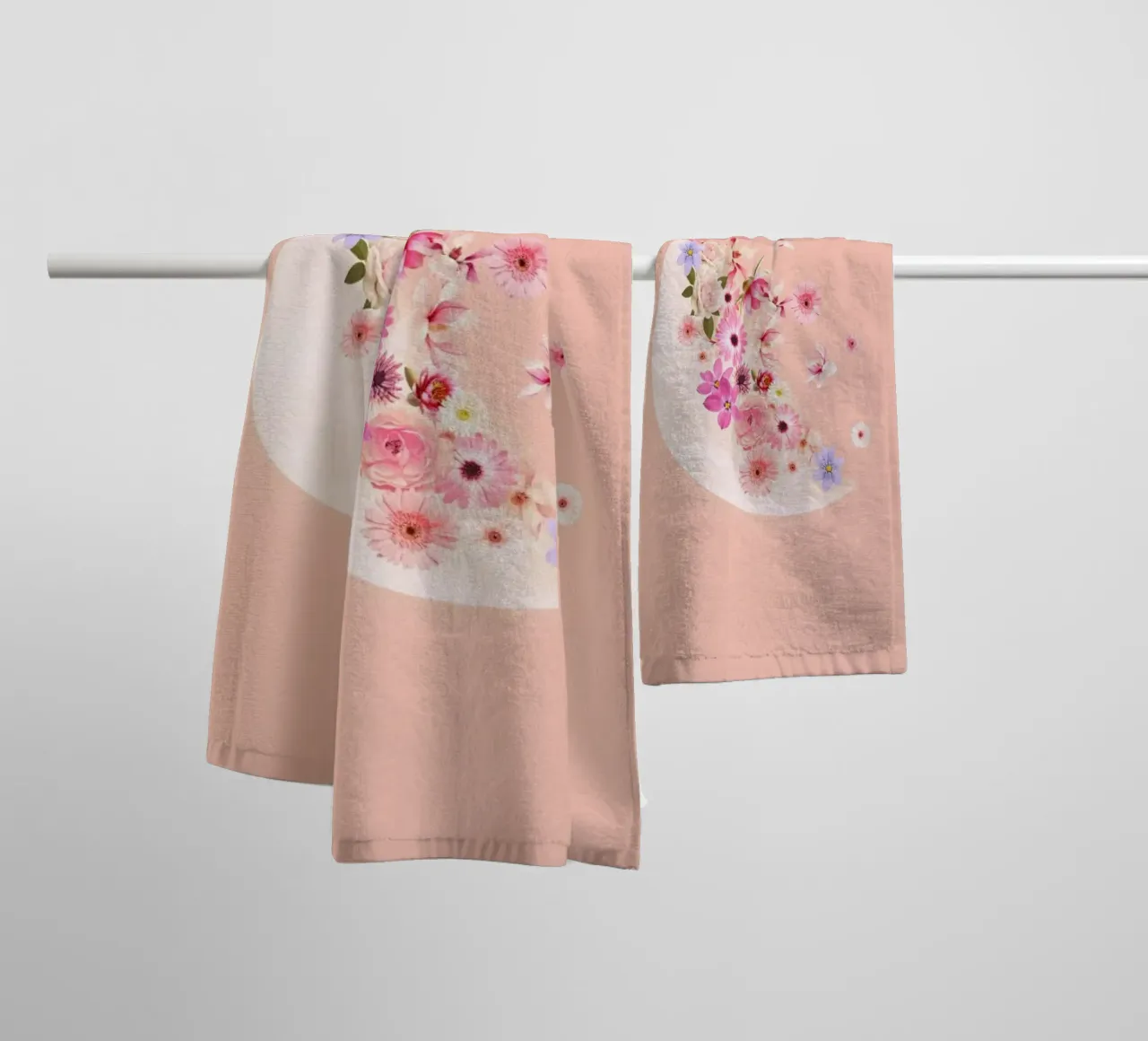Spring Floral Moon asciugamano da bagno da cafelab