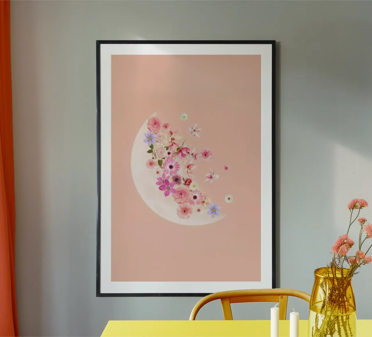 Spring Floral Moon carta hahnemühle da cafelab