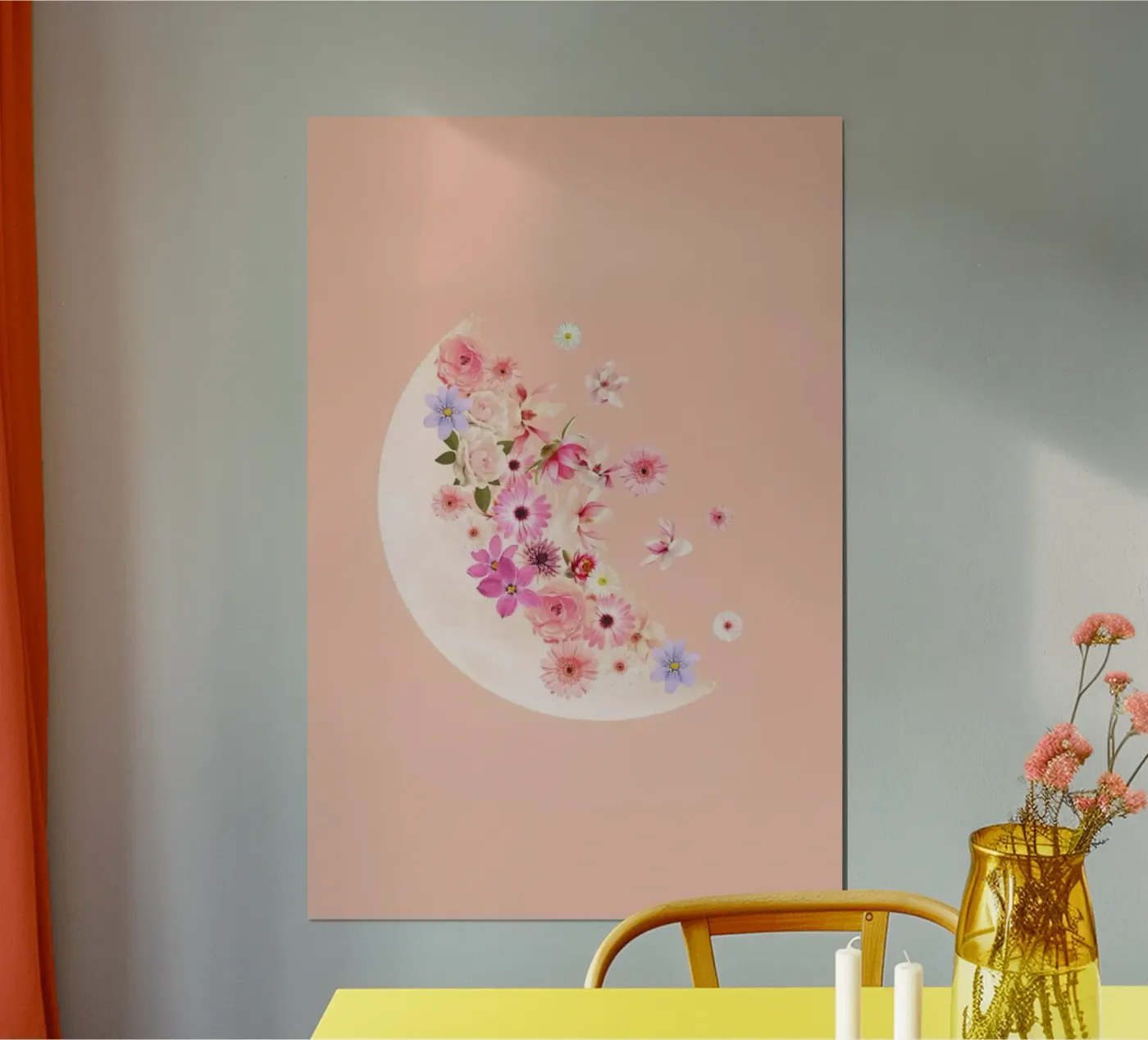 Spring Floral Moon poster da cafelab
