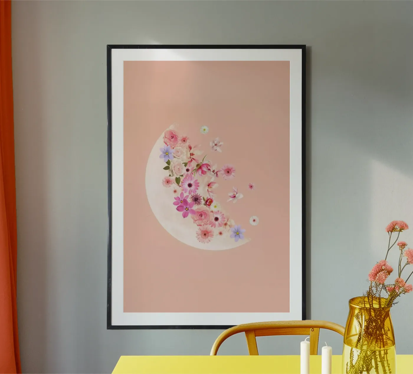 Spring Floral Moon poster da cafelab