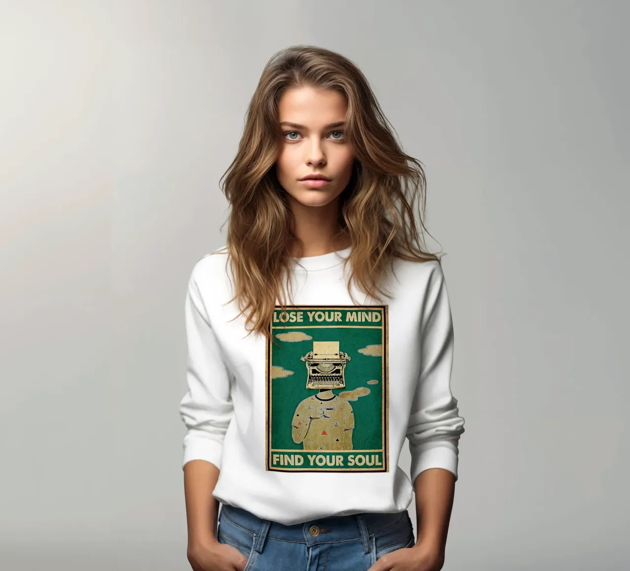 Verliere deinen Verstand, finde deine Seele, hart arbeitend, Kaffeeliebhaber Sweatshirt von Aaronshop