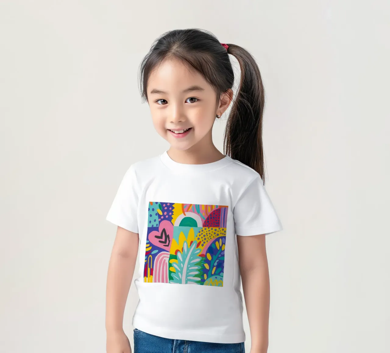Geometric Nature Fusion kids t-shirt by Zep Layers