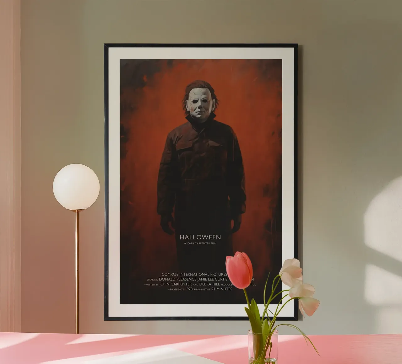 Michael Myers/Halloween poster con telaio in legno da Attaboy Dsgn