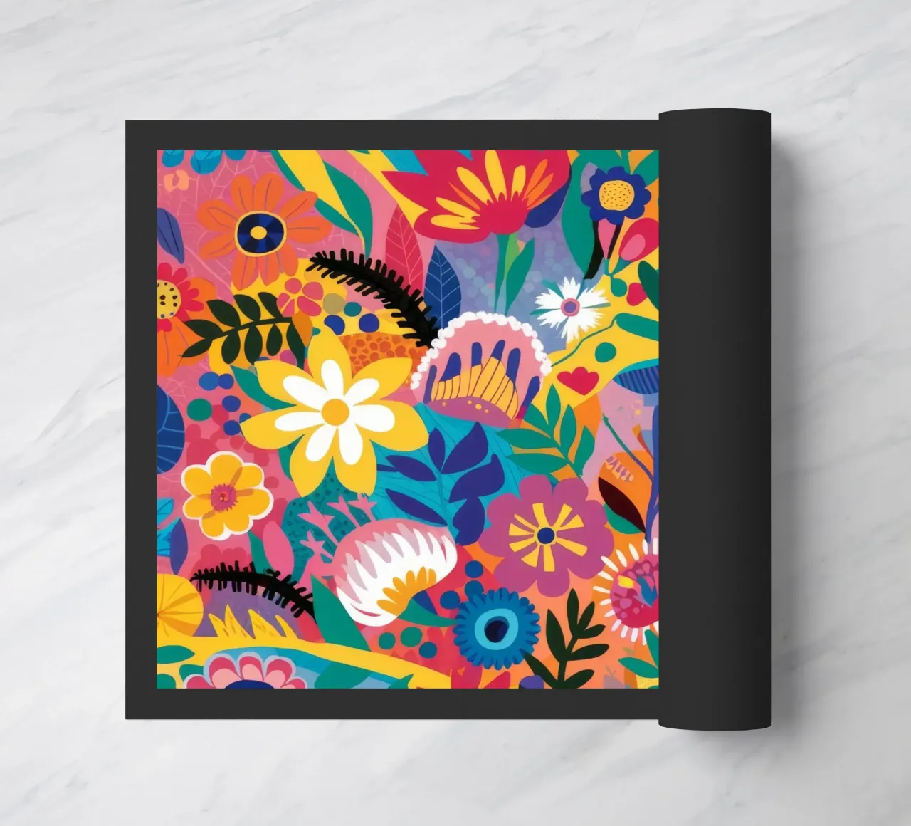 Wilde bloemen explosie deurmat van Zep Layers