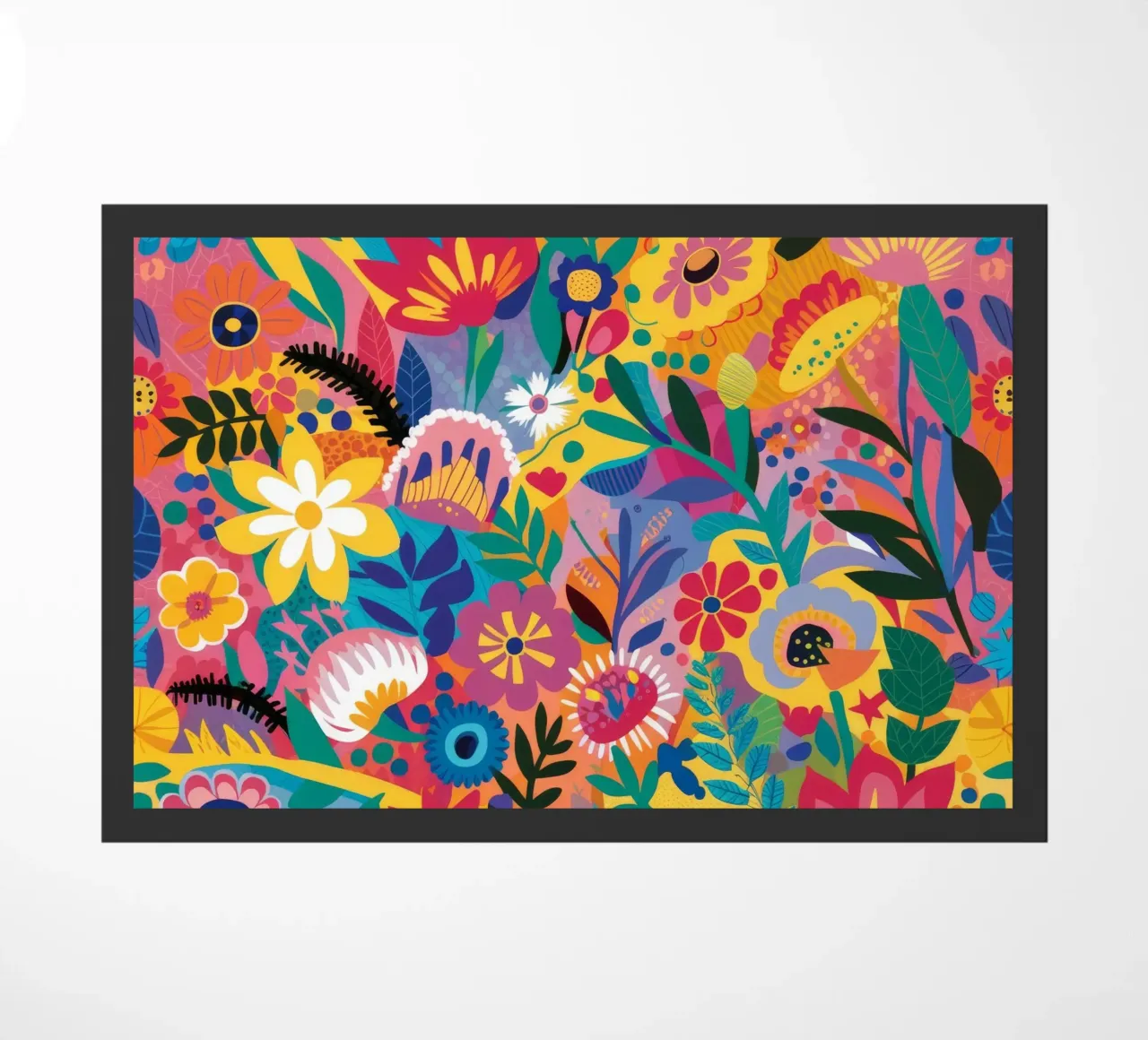 Wilde bloemen explosie deurmat van Zep Layers