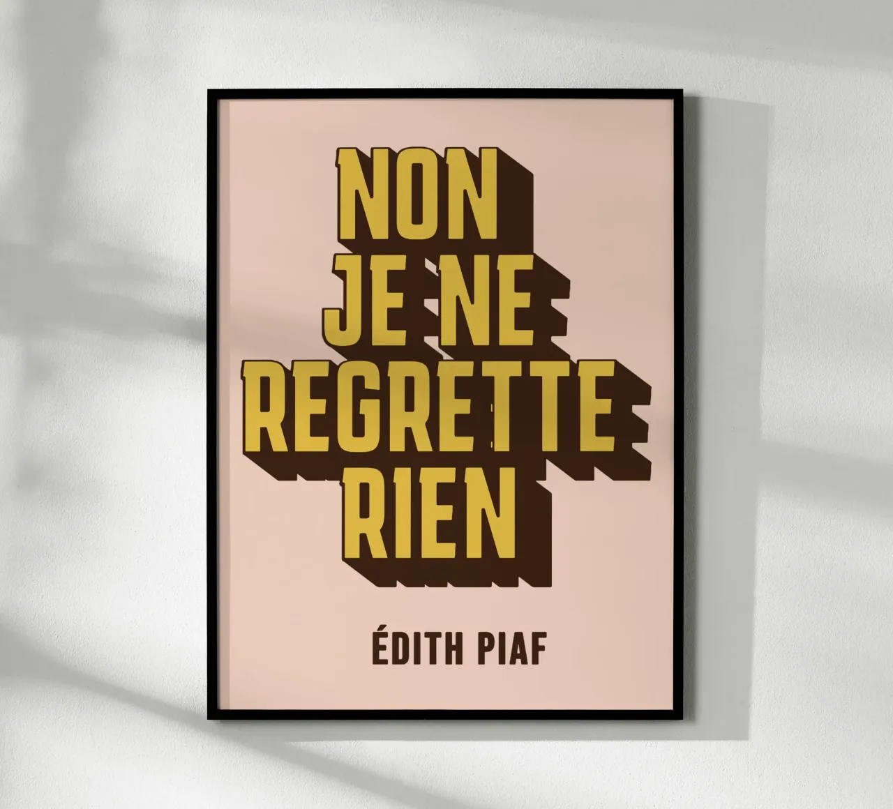 Non Je Ne Regrette Rien poster da Gunawan Rb
