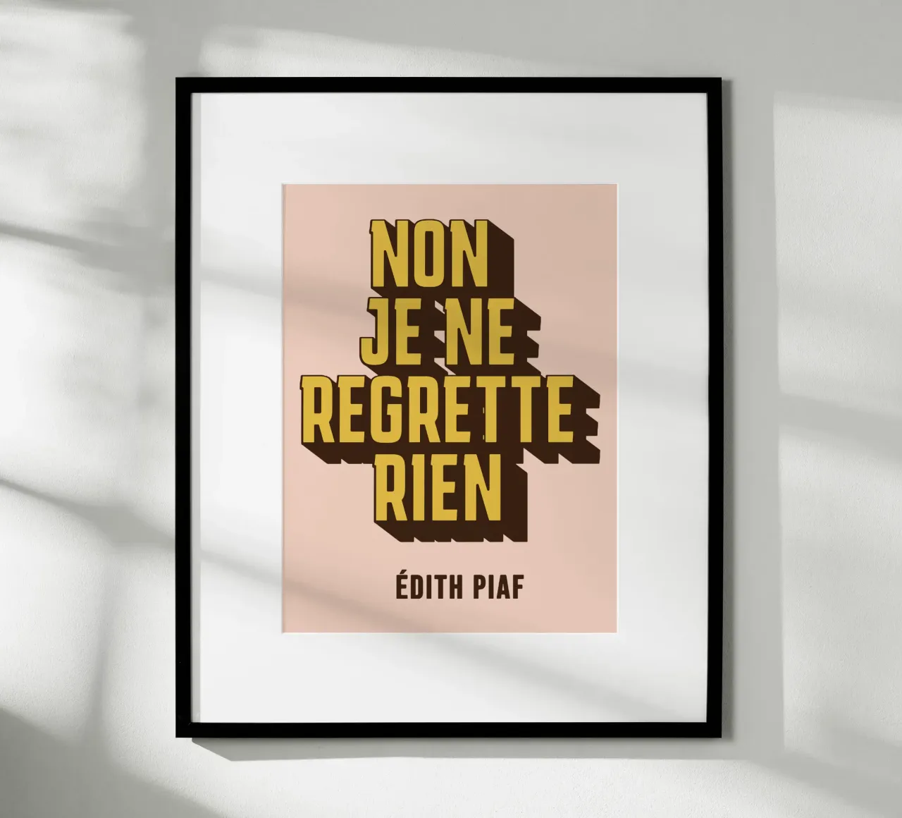 Non Je Ne Regrette Rien poster da Gunawan Rb