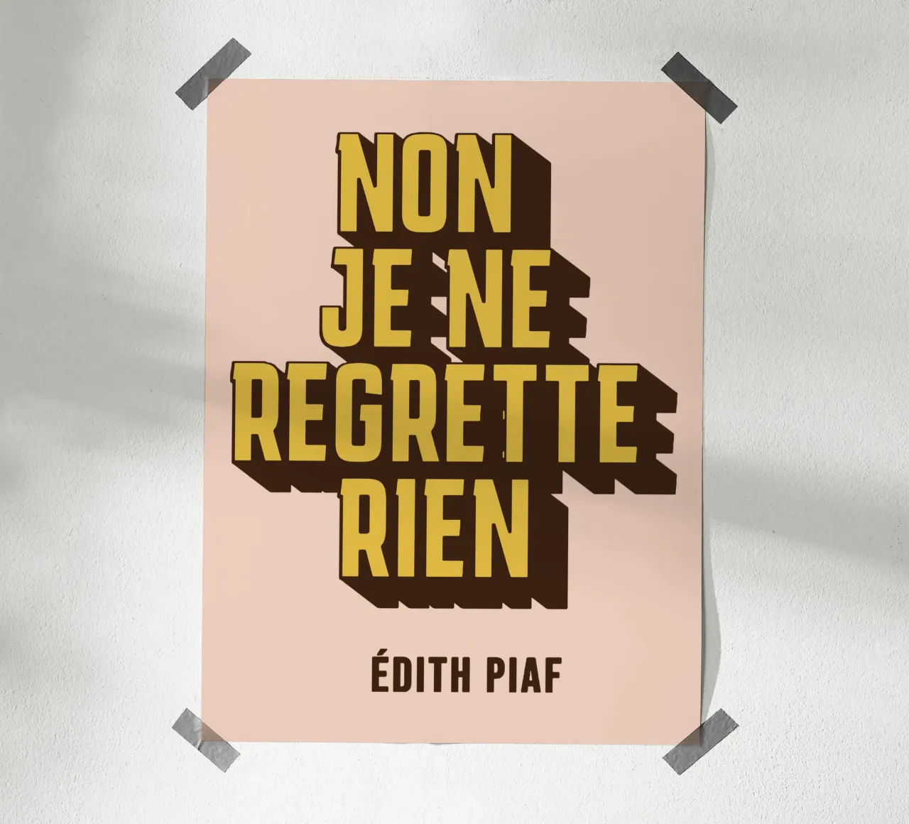 Non Je Ne Regrette Rien poster da Gunawan Rb