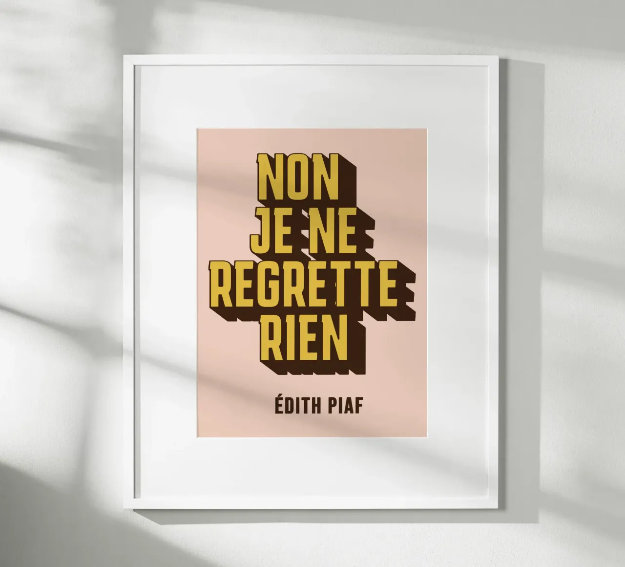 Non Je Ne Regrette Rien poster da Gunawan Rb