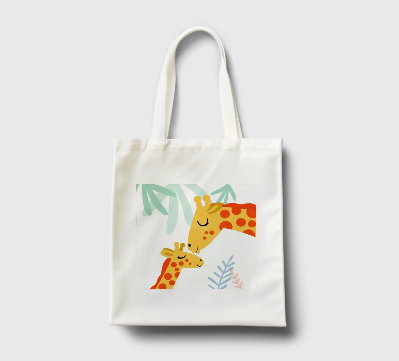 Giraffeliebe 3 borsa in juta da Julia Reyelt