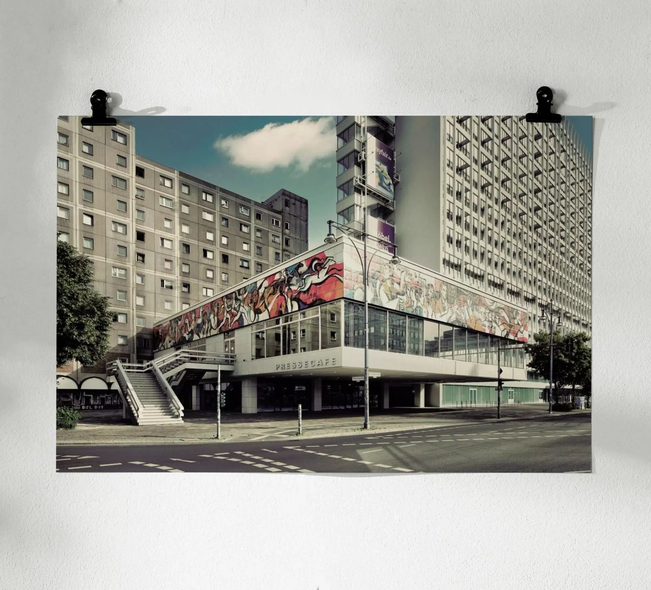 Pressecafe poster by Michael Belhadi