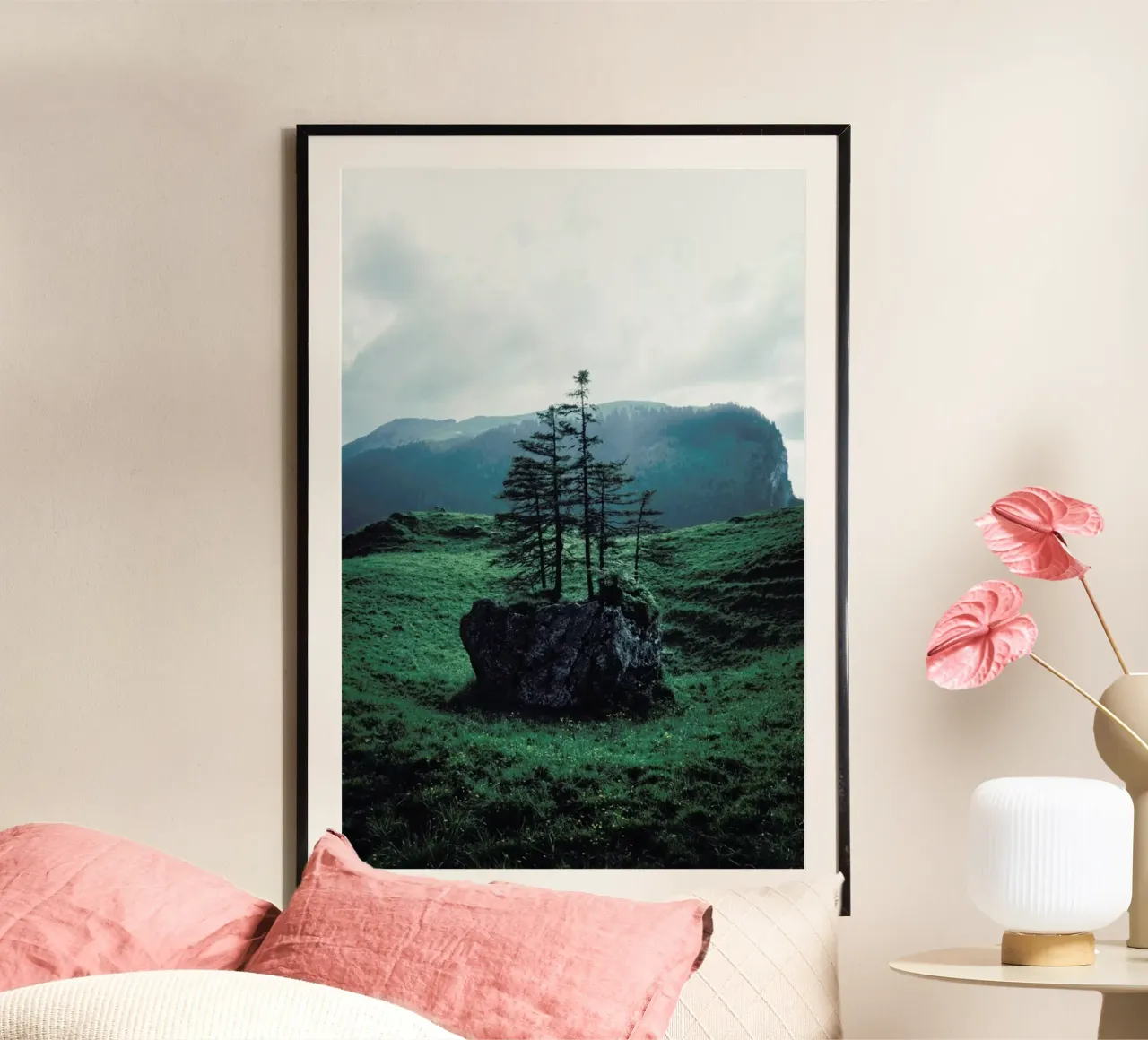 A Quiet Morn poster with wooden frame by METROPOLIS