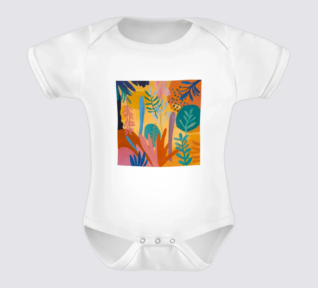Abstracte Flora Dans babyrompertje korte mouwen van Zep Layers