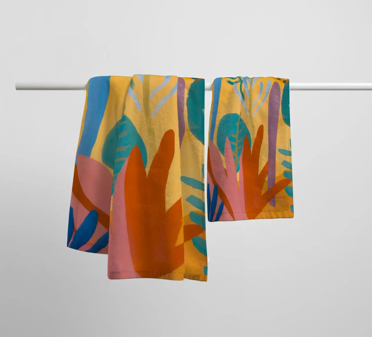 Abstracte Flora Dans badhanddoek van Zep Layers
