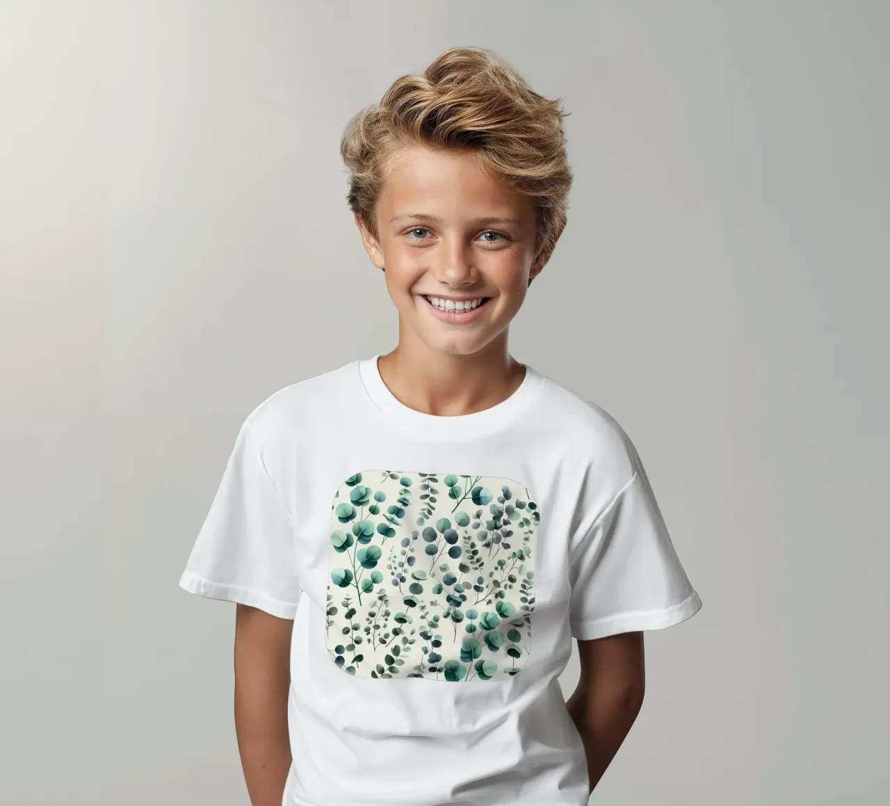 Eucalyptusbladeren Patroon Groen kinder t-shirt van SilverPegasus