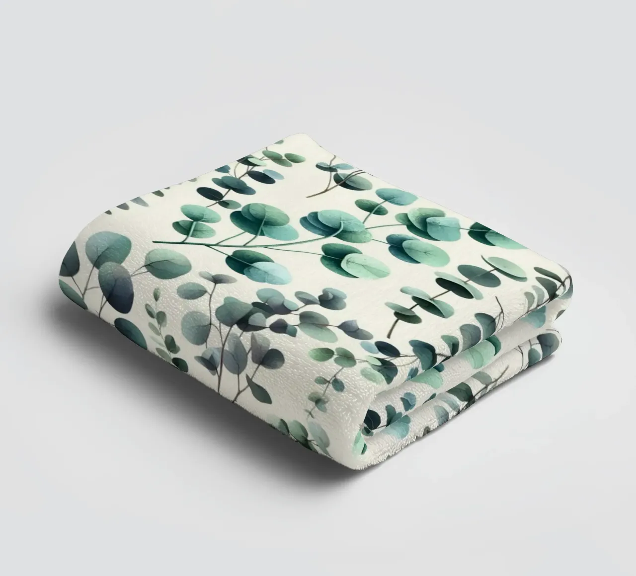 Motif feuilles d'eucalyptus vertes serviette de bain de SilverPegasus
