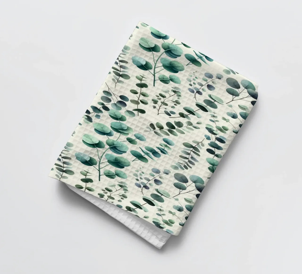 Motif feuilles d'eucalyptus vertes torchon de SilverPegasus