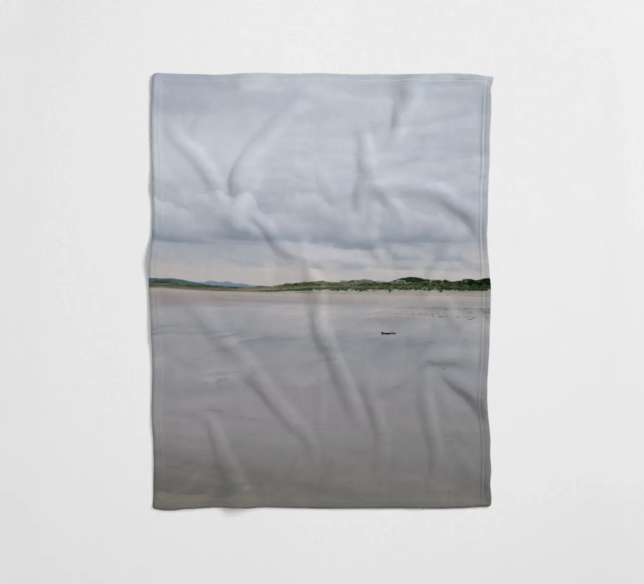 Between sky and sand fleece blanket by The Wild Creative Studio