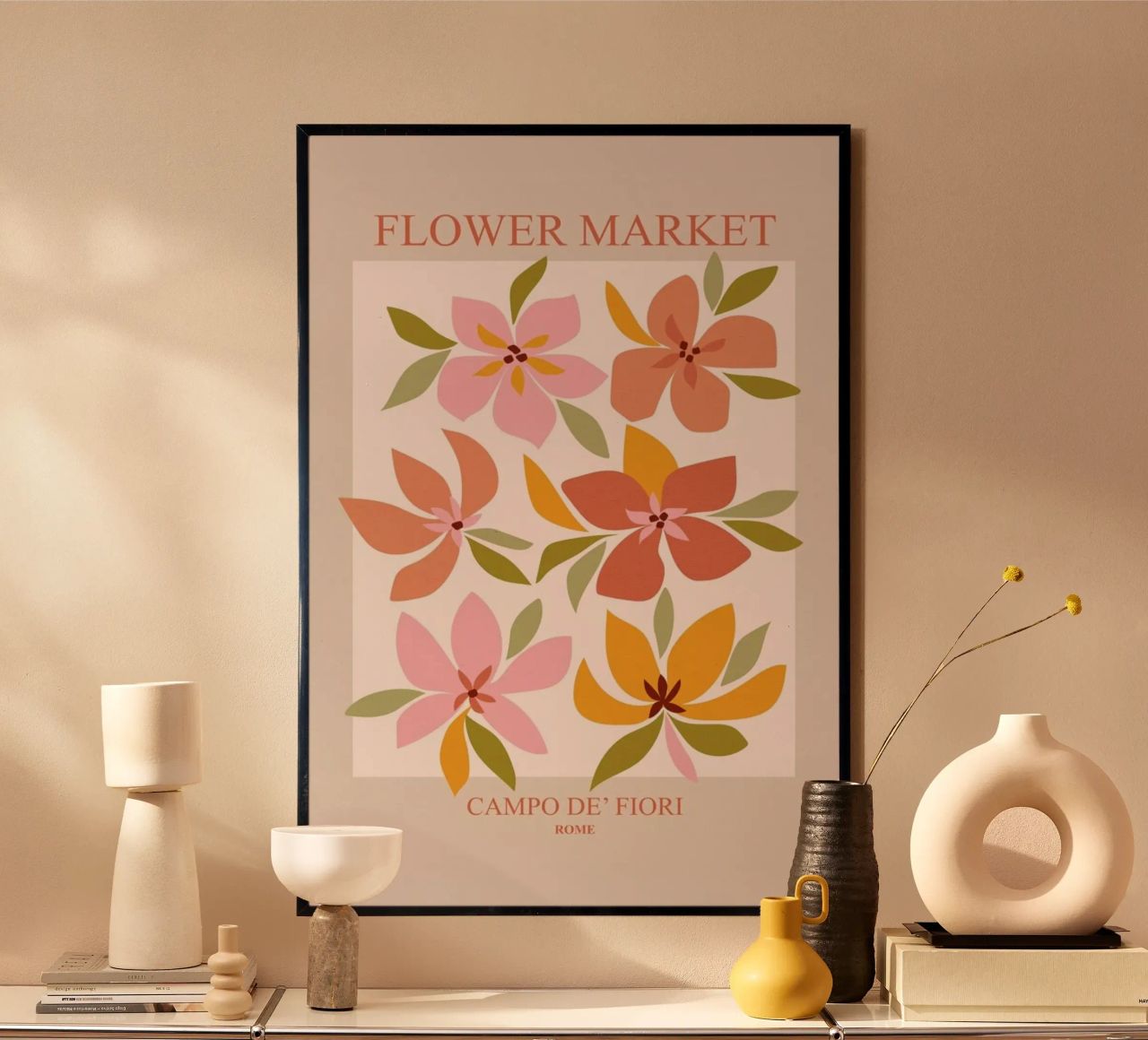 Flower Market poster van cafelab