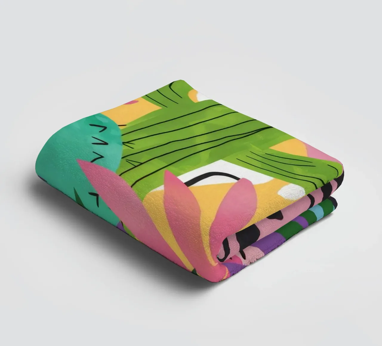 Woestijncactustuin badhanddoek van Zep Layers