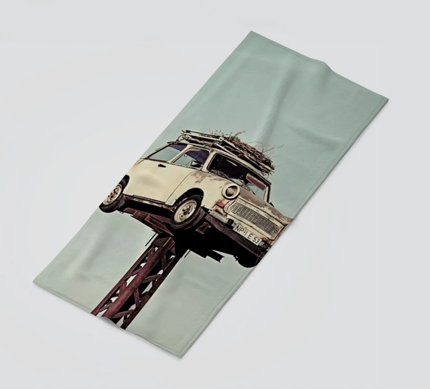 Trabant beach towel by Michael Belhadi