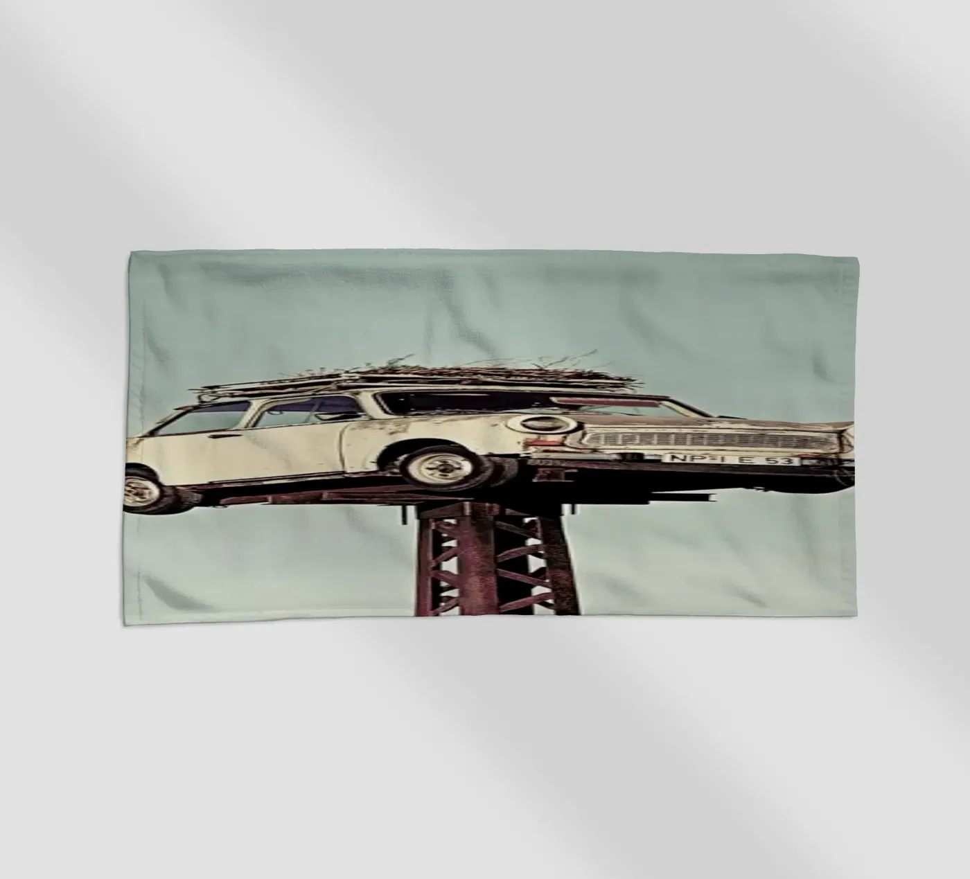 Trabant beach towel by Michael Belhadi