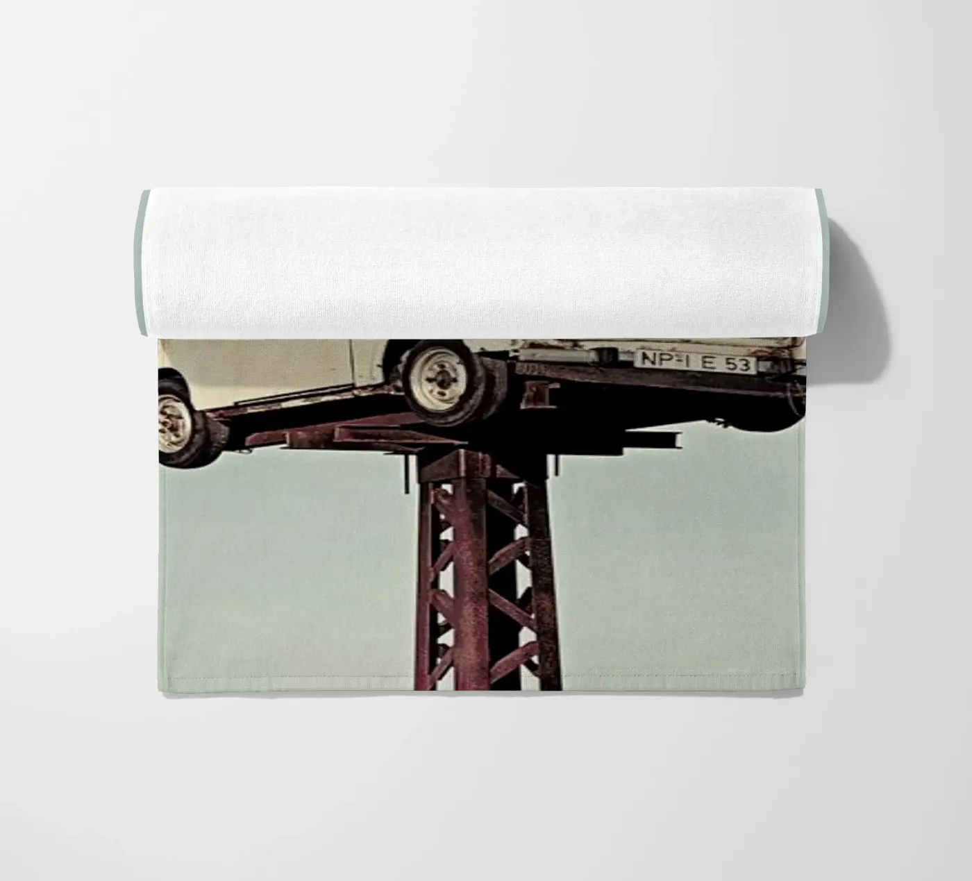 Trabant beach towel by Michael Belhadi