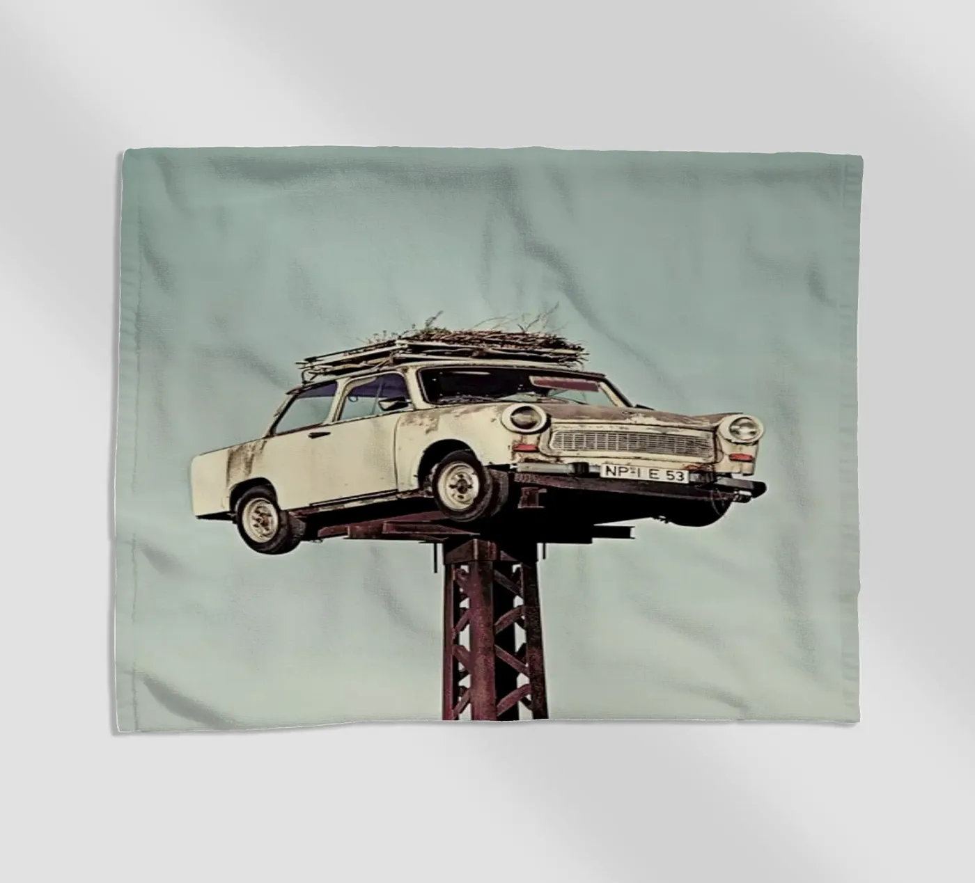 Trabant beach towel by Michael Belhadi