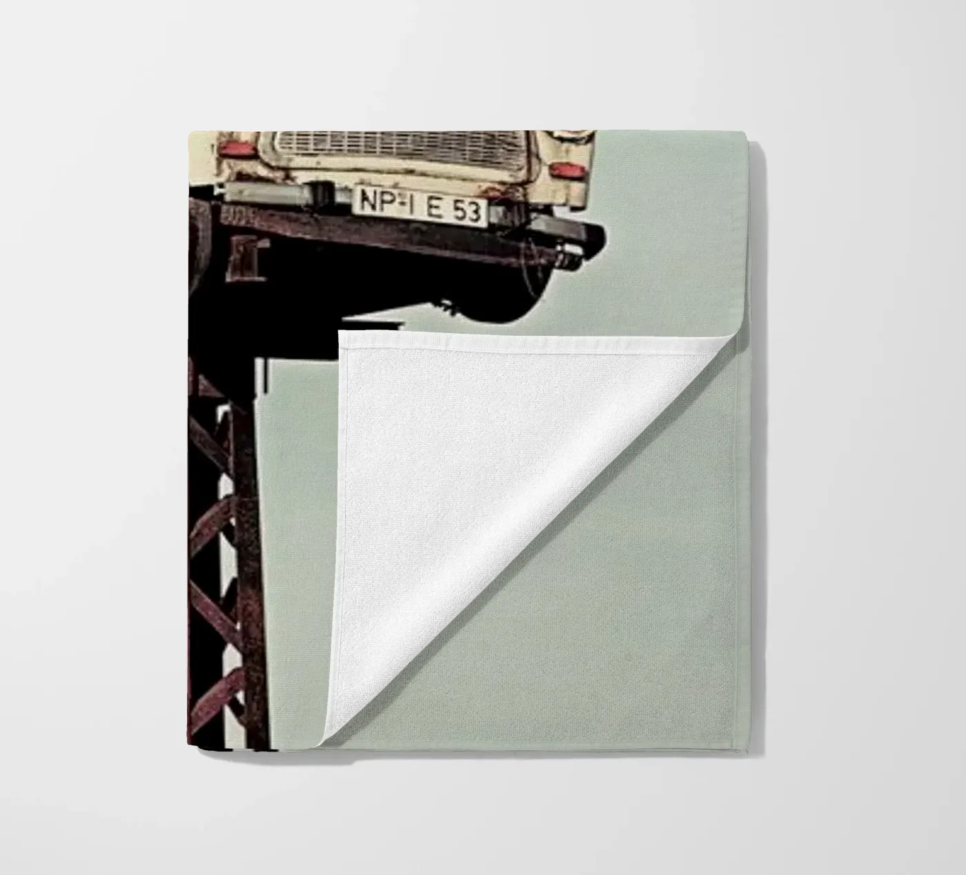 Trabant beach towel by Michael Belhadi