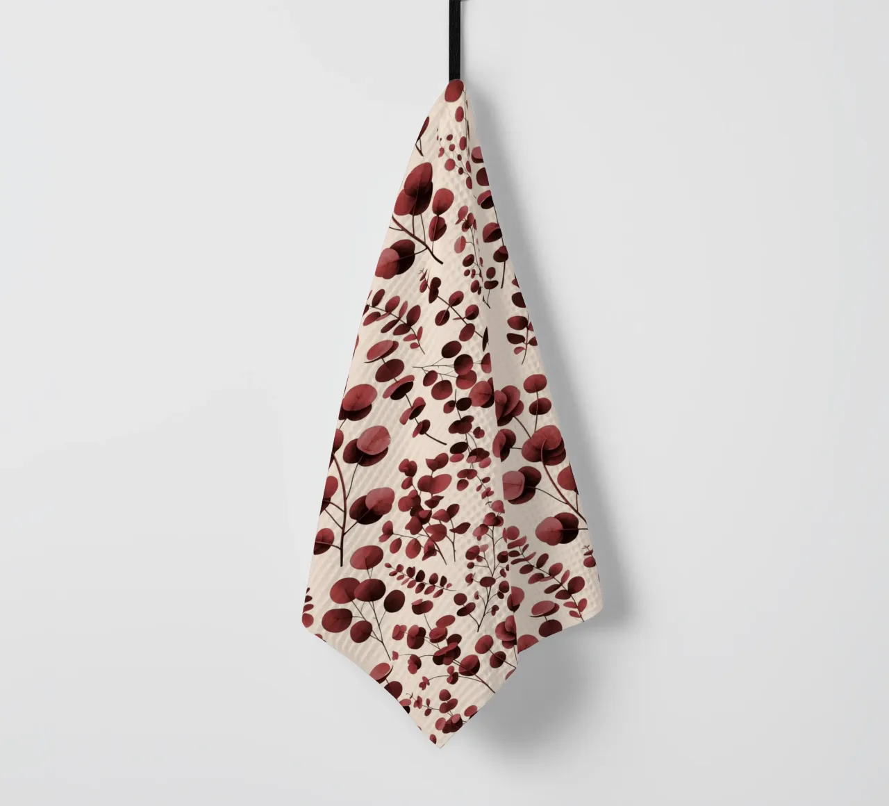Pattern Foglie di Eucalipto Borgogna canovaccio da cucina da SilverPegasus