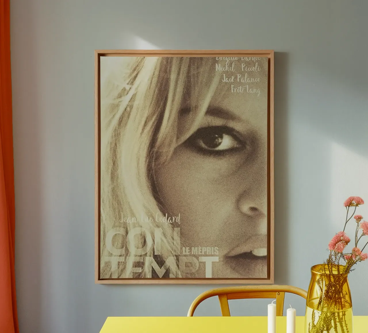 Contempt – Le Mepris canvas met Baklijst van Attaboy Dsgn
