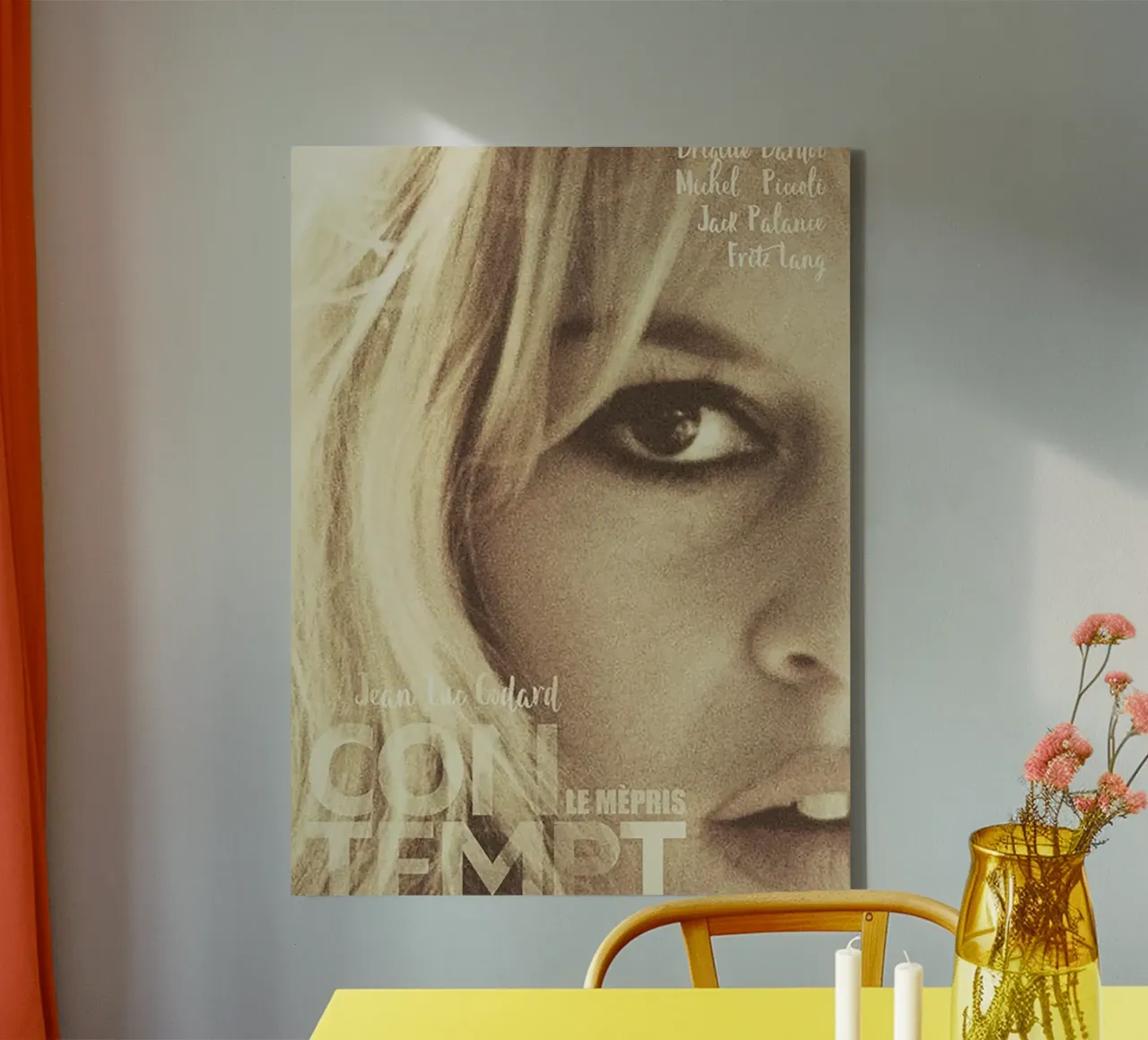 Contempt – Le Mepris canvas met Baklijst van Attaboy Dsgn