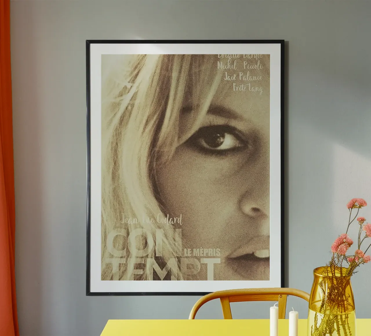 Contempt – Le Mepris poster con telaio in legno da Attaboy Dsgn