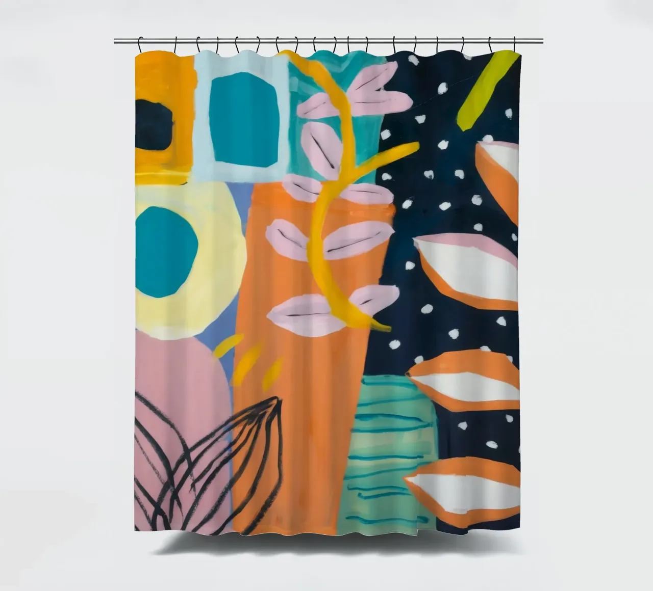 Abstract Forms Medley shower curtain by Zep Layers