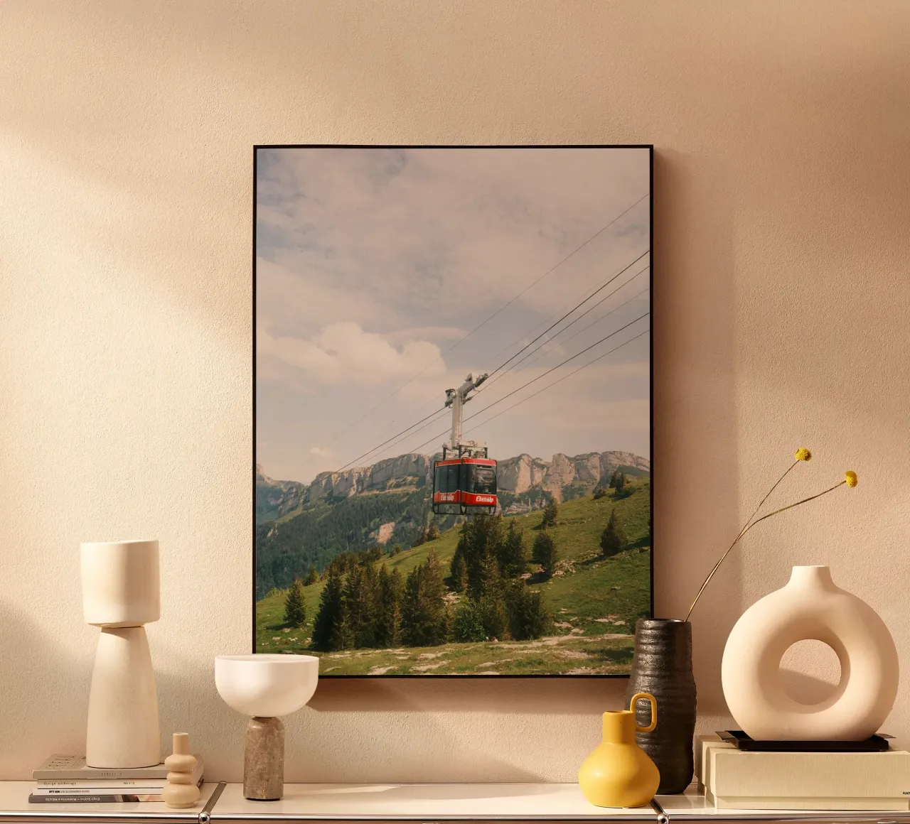 Alpine Cable Car acrylic glass by FujiSwiss