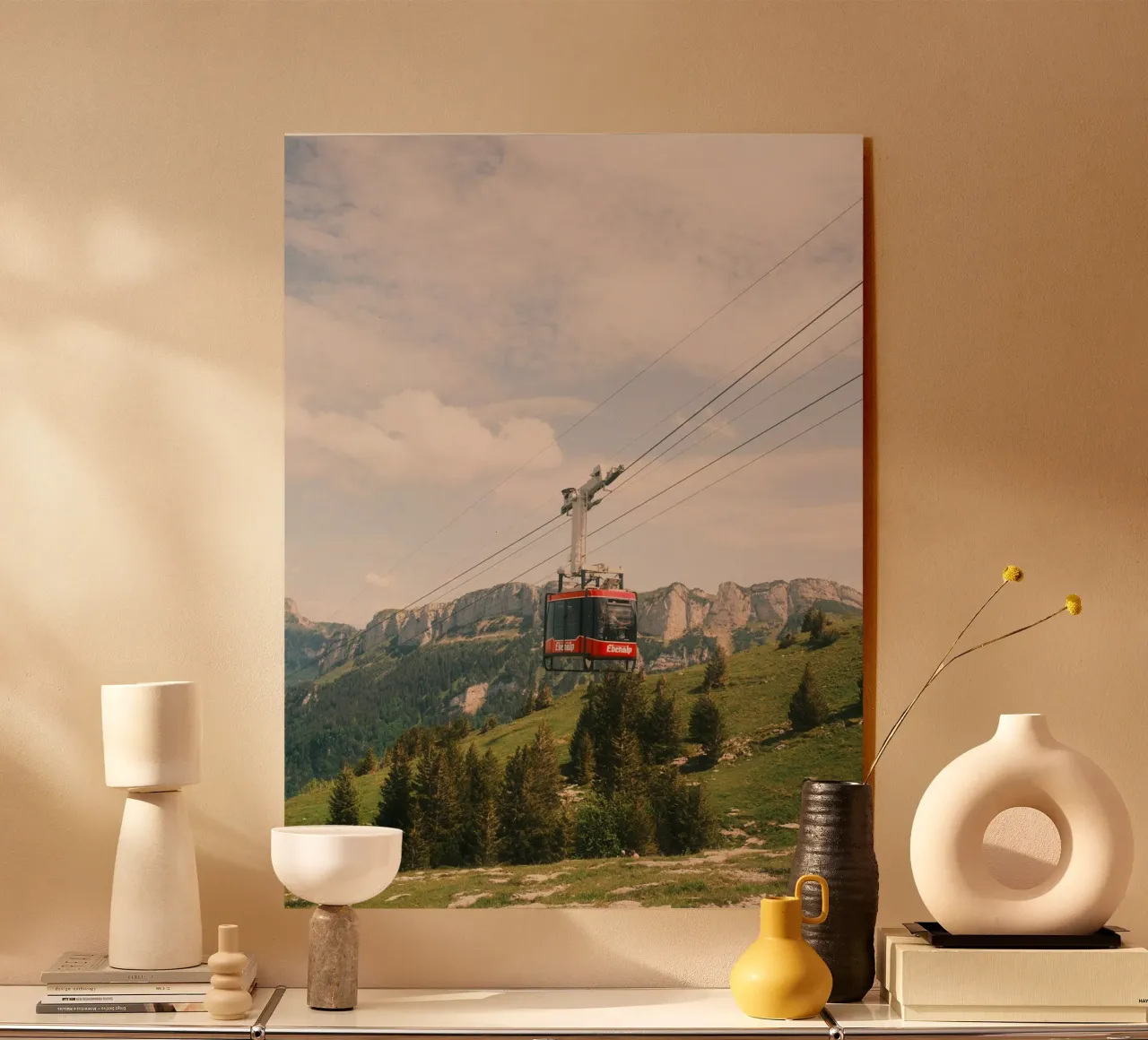 Alpine Cable Car acrylic glass by FujiSwiss