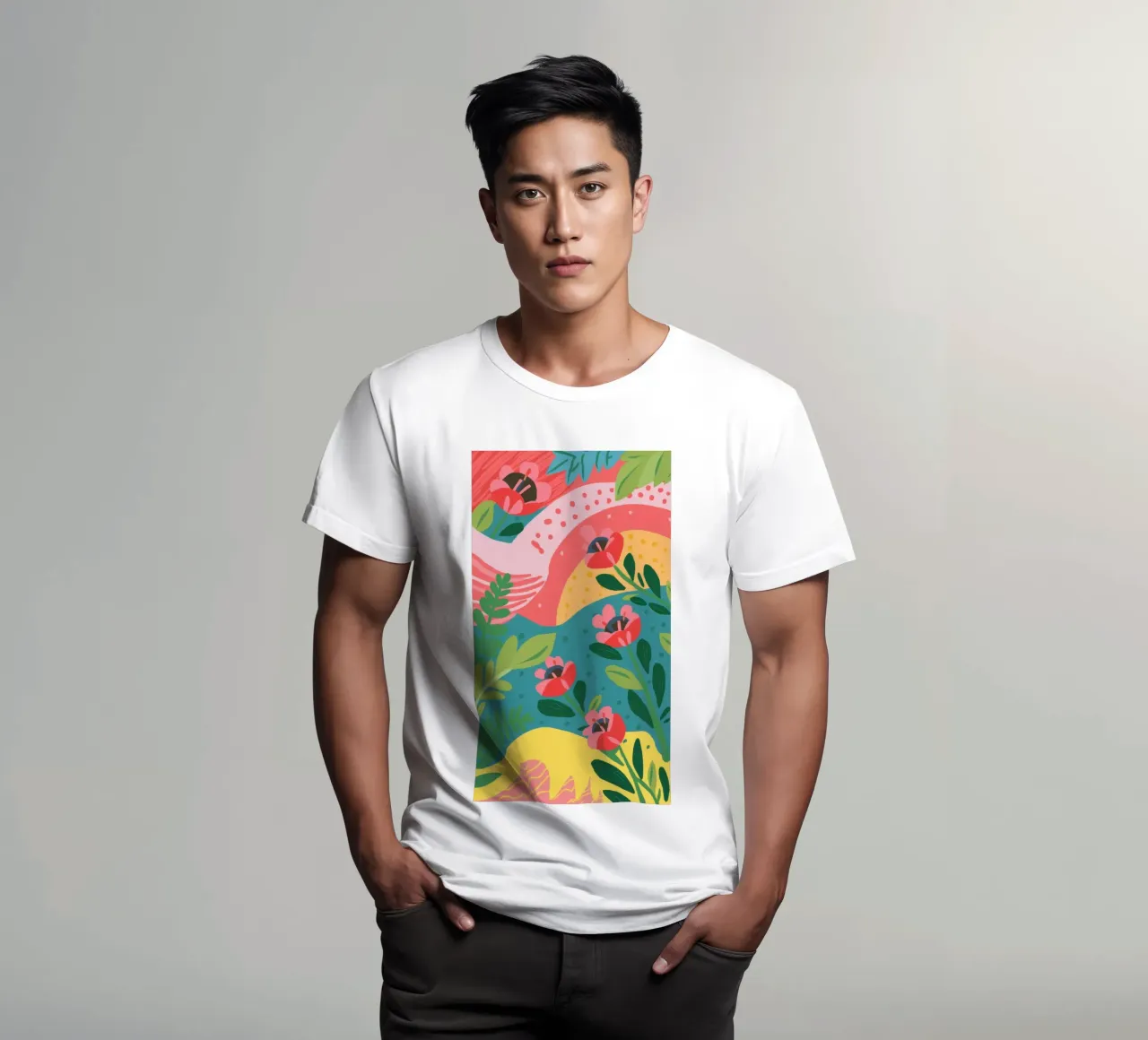 Abbraccio della mano del giardino t-shirt da Zep Layers