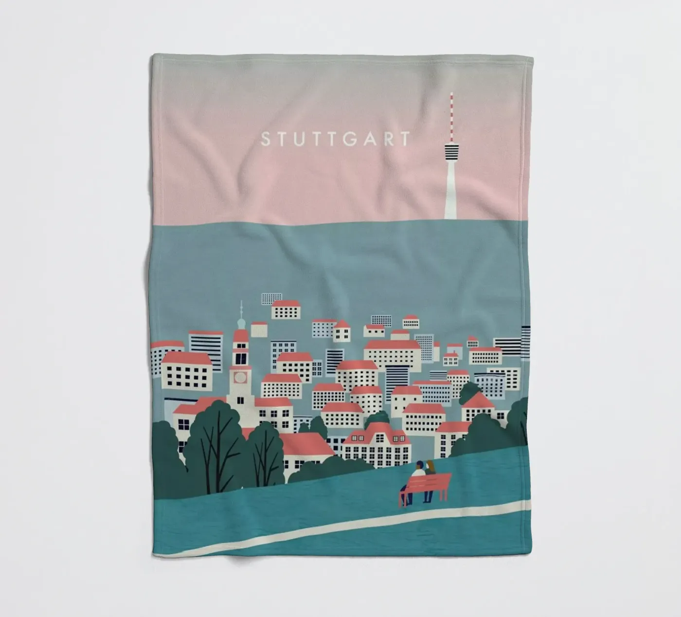 Stuttgart Fleecedecke von Katinka Reinke